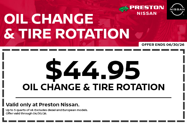 Oil Change & Tire Rotation for $44.95